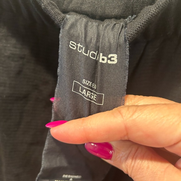 Studio B3 Black Mesh Maxi Skirt Made in Poland European Size Large - Picture 5 of 7